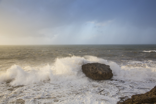 Atlantic Ocean, crashing waves, Essaouira; Morocco