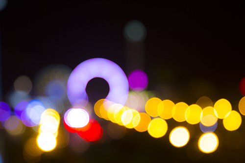 Blurred, colorful, lights.